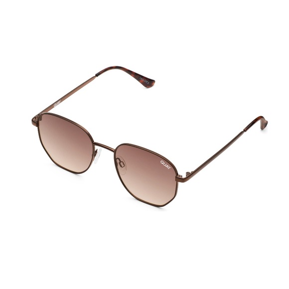 Quay Australia 48mm Gradient Round Sunglasses Bronze Brown Lens NWT - Picture 2 of 3